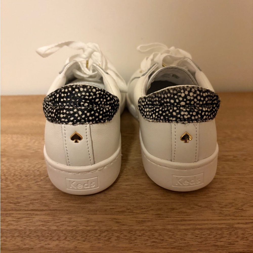 Keds x Kate Spade White Sneaker with Calf Hair Heel Accent (NWOT) - Picture 4 of 8